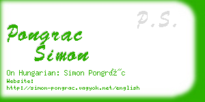 pongrac simon business card